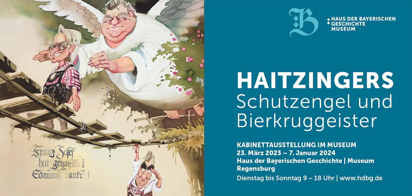 „Haitzingers Schutzengel und Bierkruggeister“ © Haus der Bayerischen Geschichte, Karikatur: Horst Haitzinger